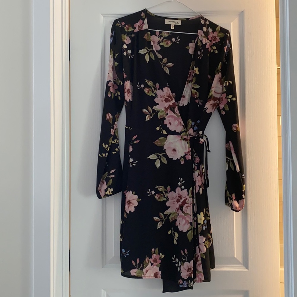 Floral wrap kimono Dress